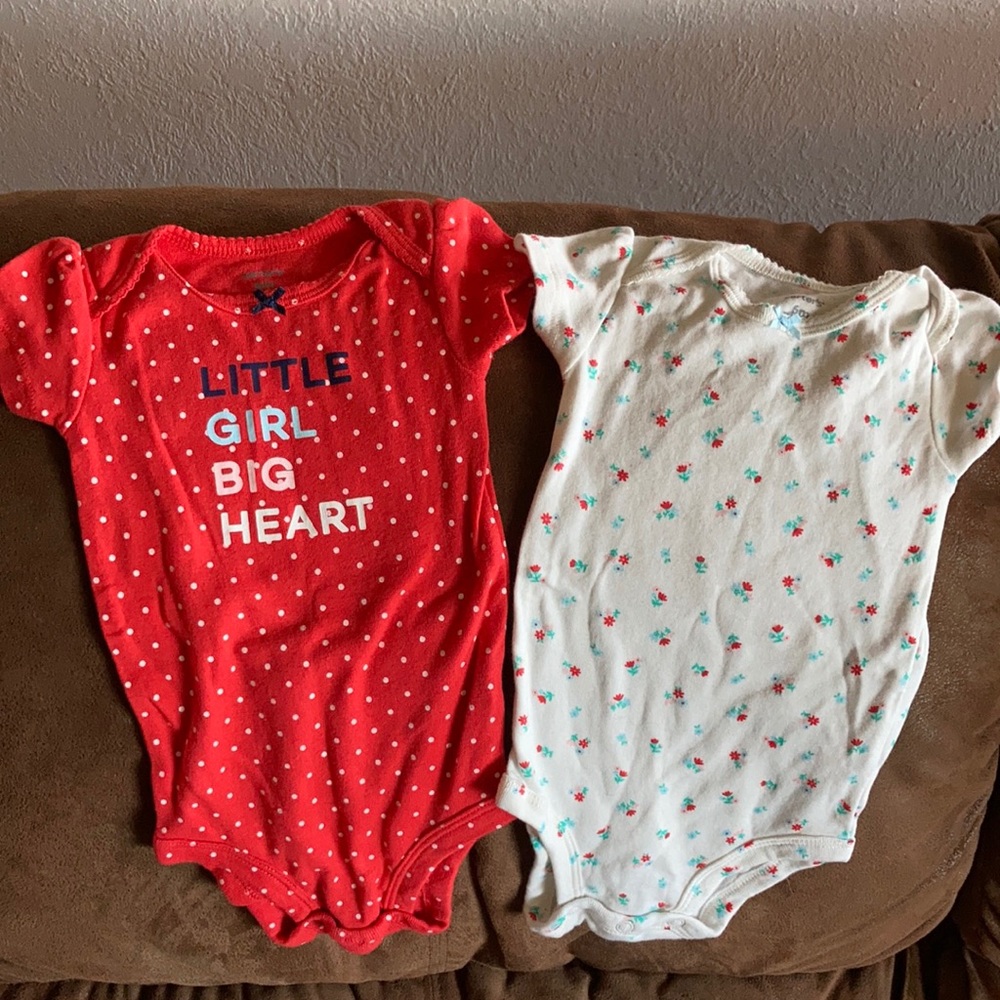 2 baby onesies. NWOT